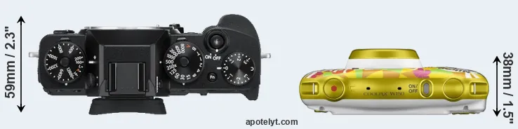 Compare X-T3 versus W150 top