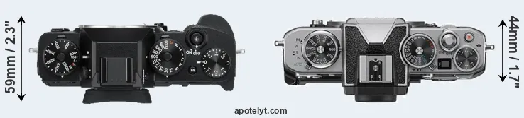 Compare X-T3 versus Z fc top