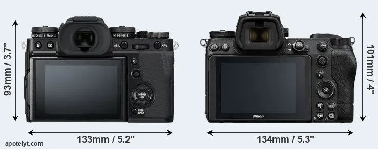 Comparison X-T3 or Z6 II rear