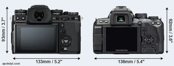 Comparison X-T3 or E-510 rear