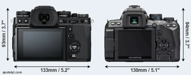 Comparison X-T3 or E-620 rear