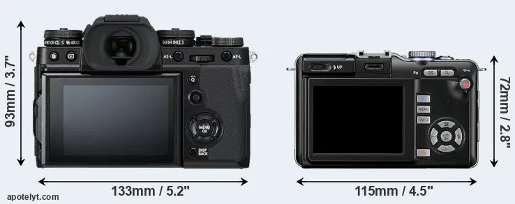 Comparison X-T3 or E-PL1 rear