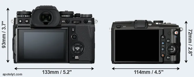 Comparison X-T3 or E-PL2 rear