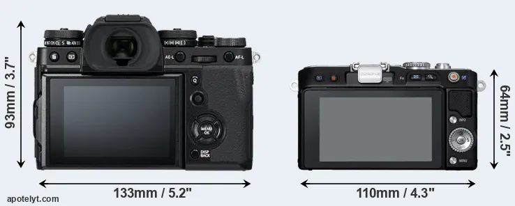 Comparison X-T3 or E-PL3 rear
