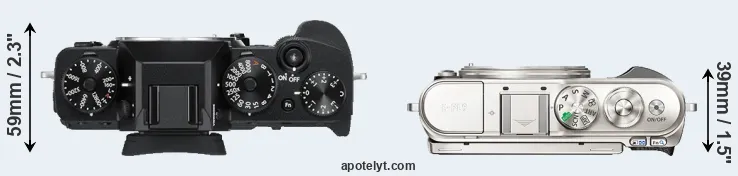 Compare X-T3 versus E-PL9 top