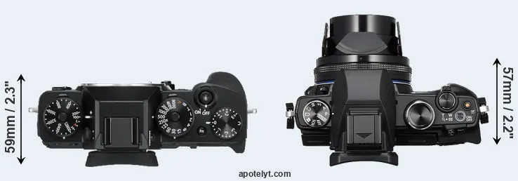 Compare X-T3 versus Stylus 1s top
