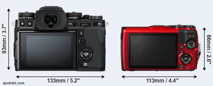 Comparison X-T3 or TG-5 rear