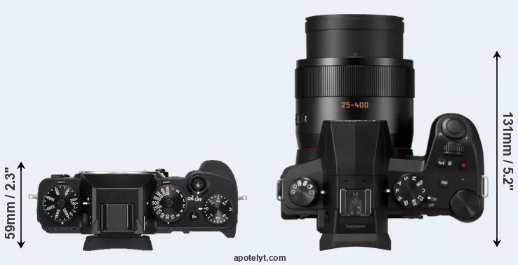 Compare X-T3 versus FZ1000 II top