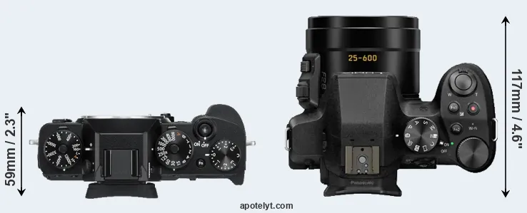 Compare X-T3 versus FZ330 top