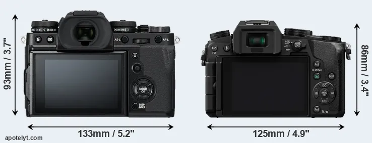 Comparison X-T3 or G7 rear