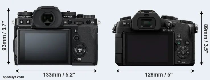 Comparison X-T3 or G85 rear