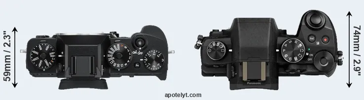 Compare X-T3 versus G85 top