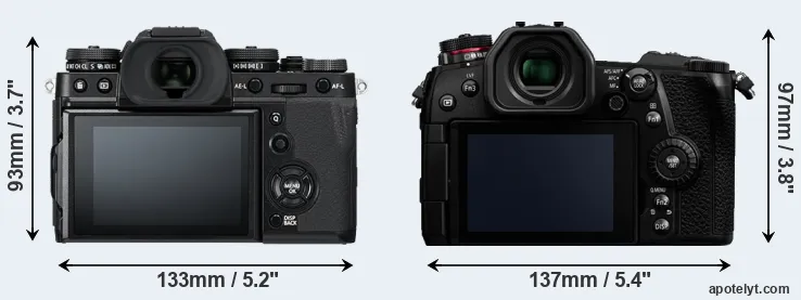 Comparison X-T3 or G9 rear