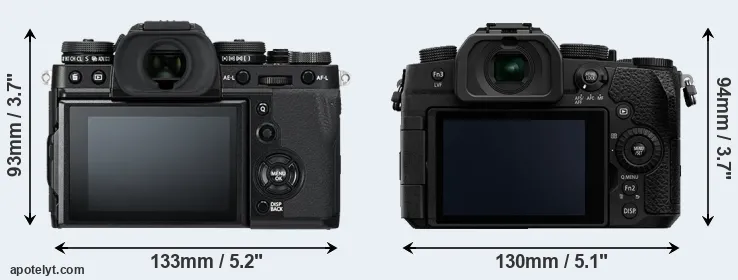 Comparison X-T3 or G95 rear