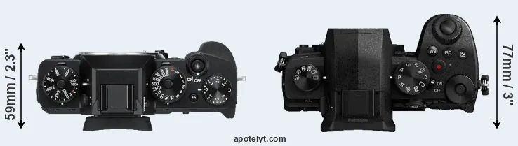 Compare X-T3 versus G95 top