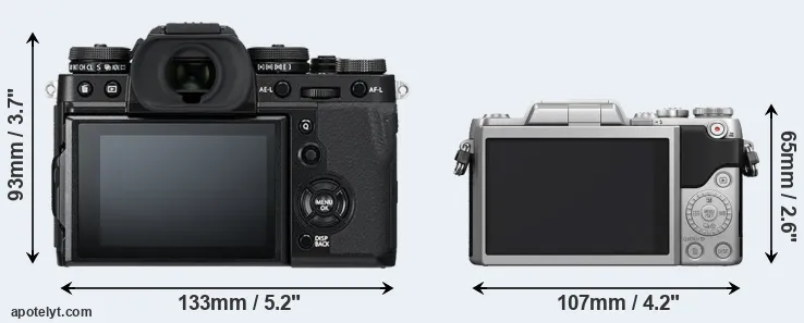 Comparison X-T3 or GF7 rear