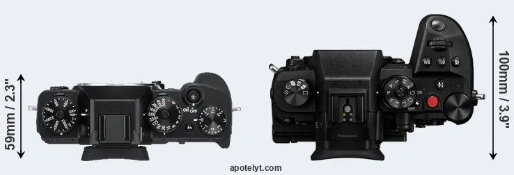 Compare X-T3 versus GH6 top