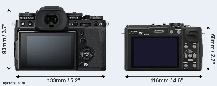 Comparison X-T3 or GX1 rear