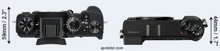 Compare X-T3 versus GX85 top