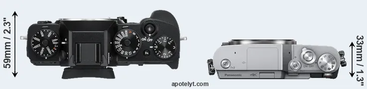Compare X-T3 versus GX850 top
