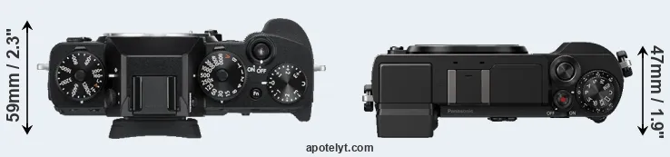 Compare X-T3 versus GX9 top