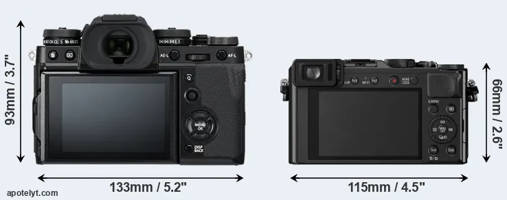 Comparison X-T3 or LX100 rear