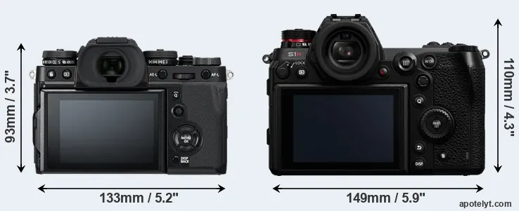 Comparison X-T3 or S1R rear