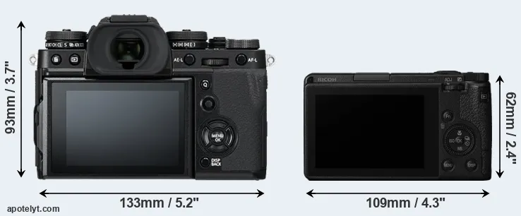 Comparison X-T3 or GR III rear