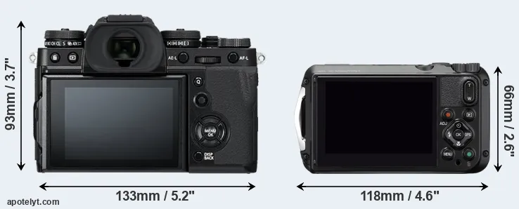 Comparison X-T3 or WG-6 rear