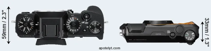 Compare X-T3 versus WG-6 top