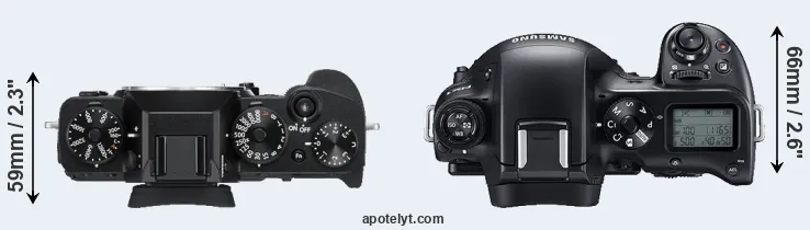 Compare X-T3 versus NX1 top