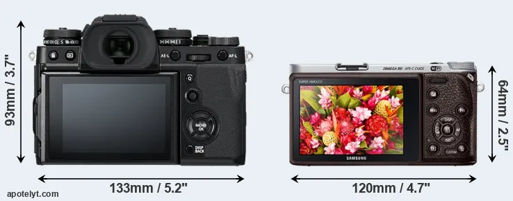 Comparison X-T3 or NX500 rear