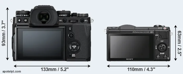 Comparison X-T3 or A5100 rear