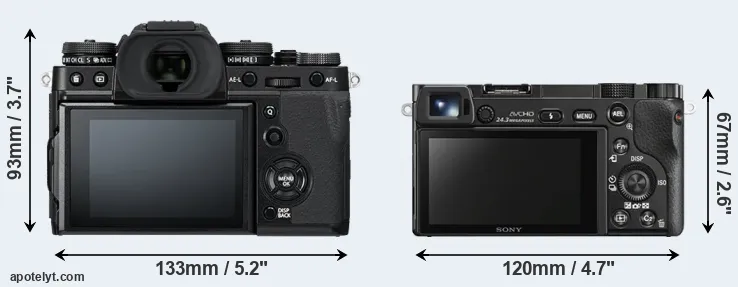 Comparison X-T3 or A6000 rear