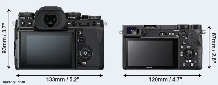 Comparison X-T3 or A6500 rear