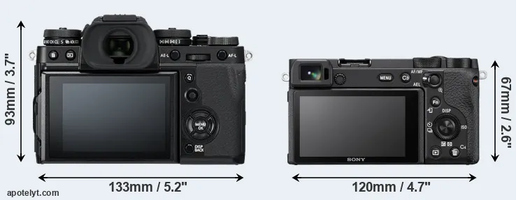 Comparison X-T3 or A6600 rear
