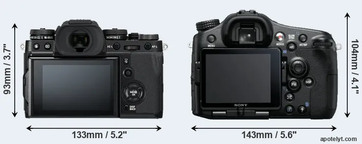 Comparison X-T3 or A77 rear