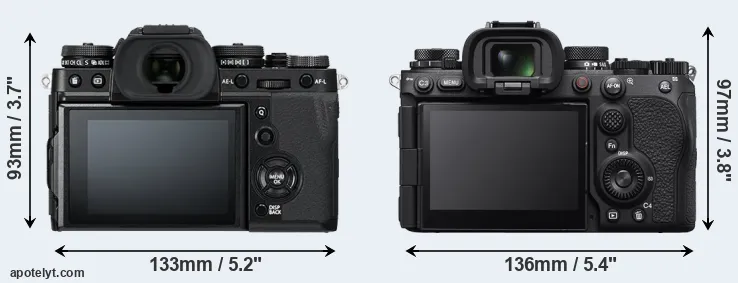 Comparison X-T3 or A9 III rear