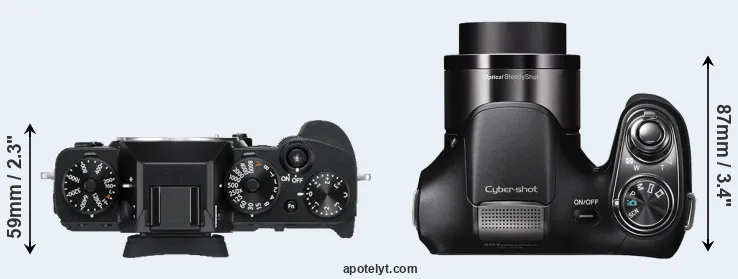 Compare X-T3 versus H200 top