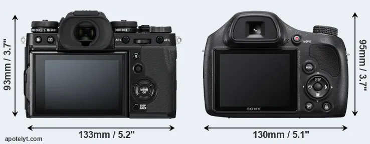 Comparison X-T3 or H400 rear