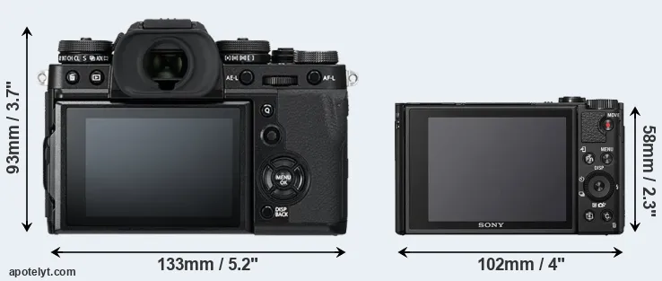 Comparison X-T3 or HX95 rear