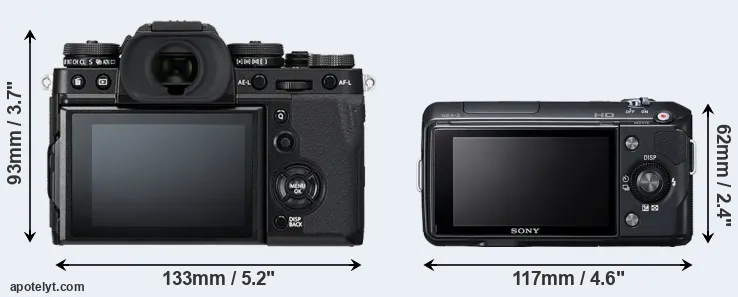 Comparison X-T3 or NEX-3 rear