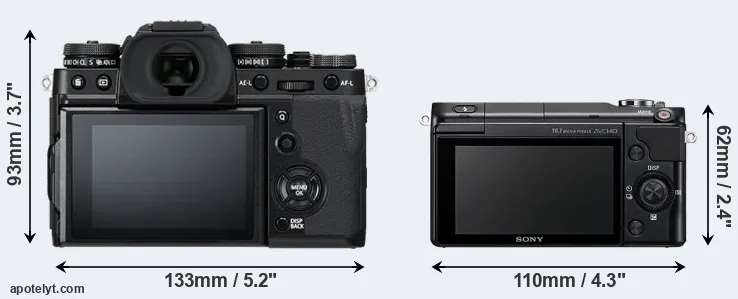 Comparison X-T3 or NEX-3N rear