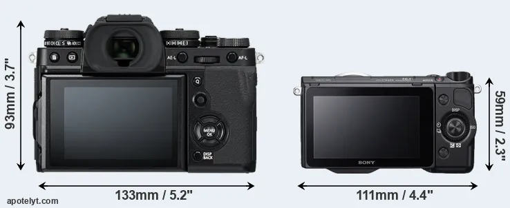 Comparison X-T3 or NEX-5R rear