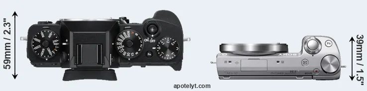 Compare X-T3 versus NEX-5T top