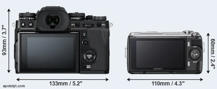 Comparison X-T3 or NEX-C3 rear