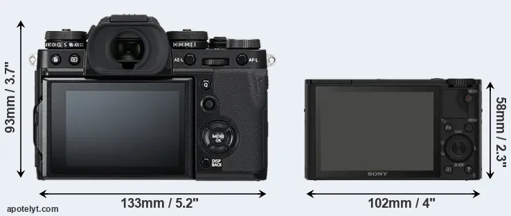 Comparison X-T3 or RX100 rear