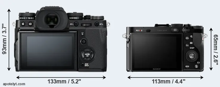 Comparison X-T3 or RX1R II rear