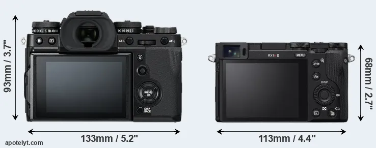 Comparison X-T3 or RX1R III rear