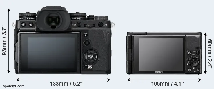 Comparison X-T3 or ZV-1 rear